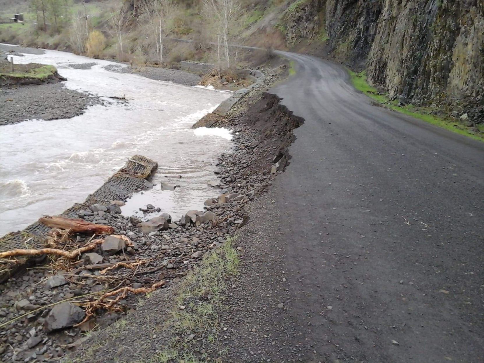 Road damage continues as South Fork Clearwater River subsides